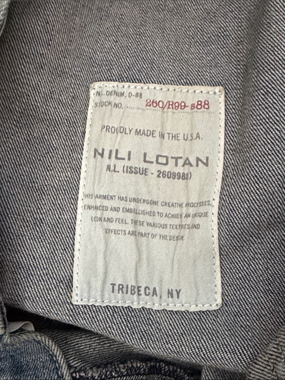 Nili Lotan Shon Jeans - Barrel Horsehoe Leg in Classic Denim Wash - NWT Size 25 - Picture 8 of 9